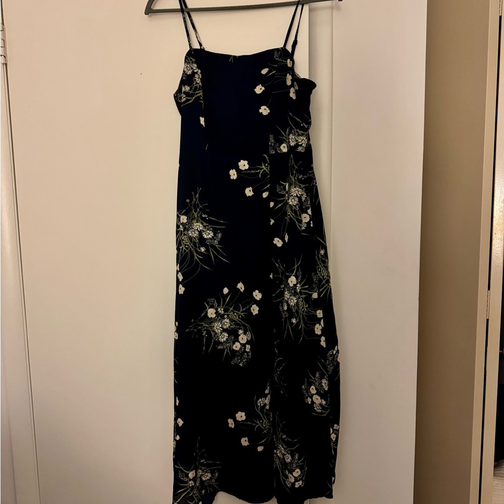 Floral Navy Blue Dress